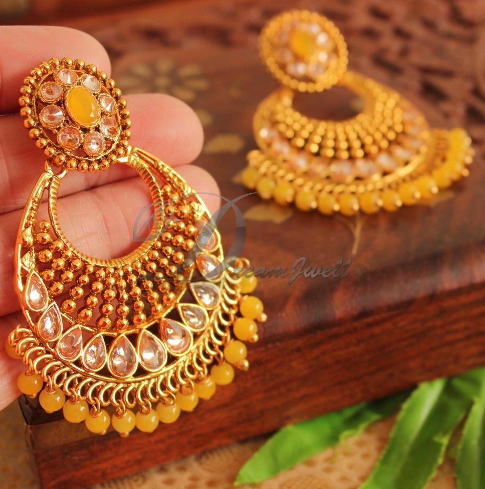 Gold jewelry fashion, Antique jewelry indian, Jewelry design earrings